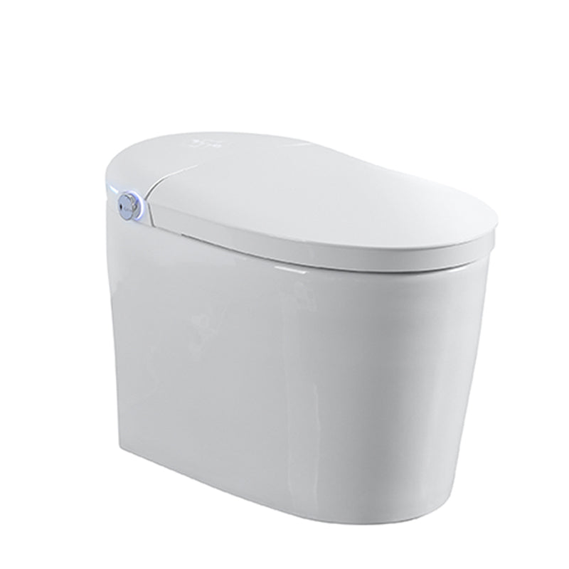 Tankless Smart Toilet With Bidet Built In, One-piece, Auto Flush, Auto Open/Close,Heated Seat, Bubble Wash,Warm Water and Dry, Adjustable Temp,Remote Control Side Know