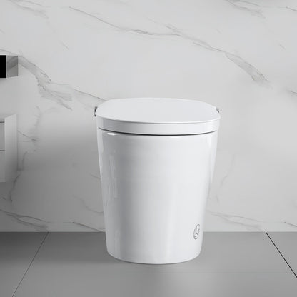 Tankless Smart Toilet With Bidet Built In, One-piece, Auto Flush, Auto Open/Close,Heated Seat, Bubble Wash,Warm Water and Dry, Adjustable Temp,Remote Control Side Know