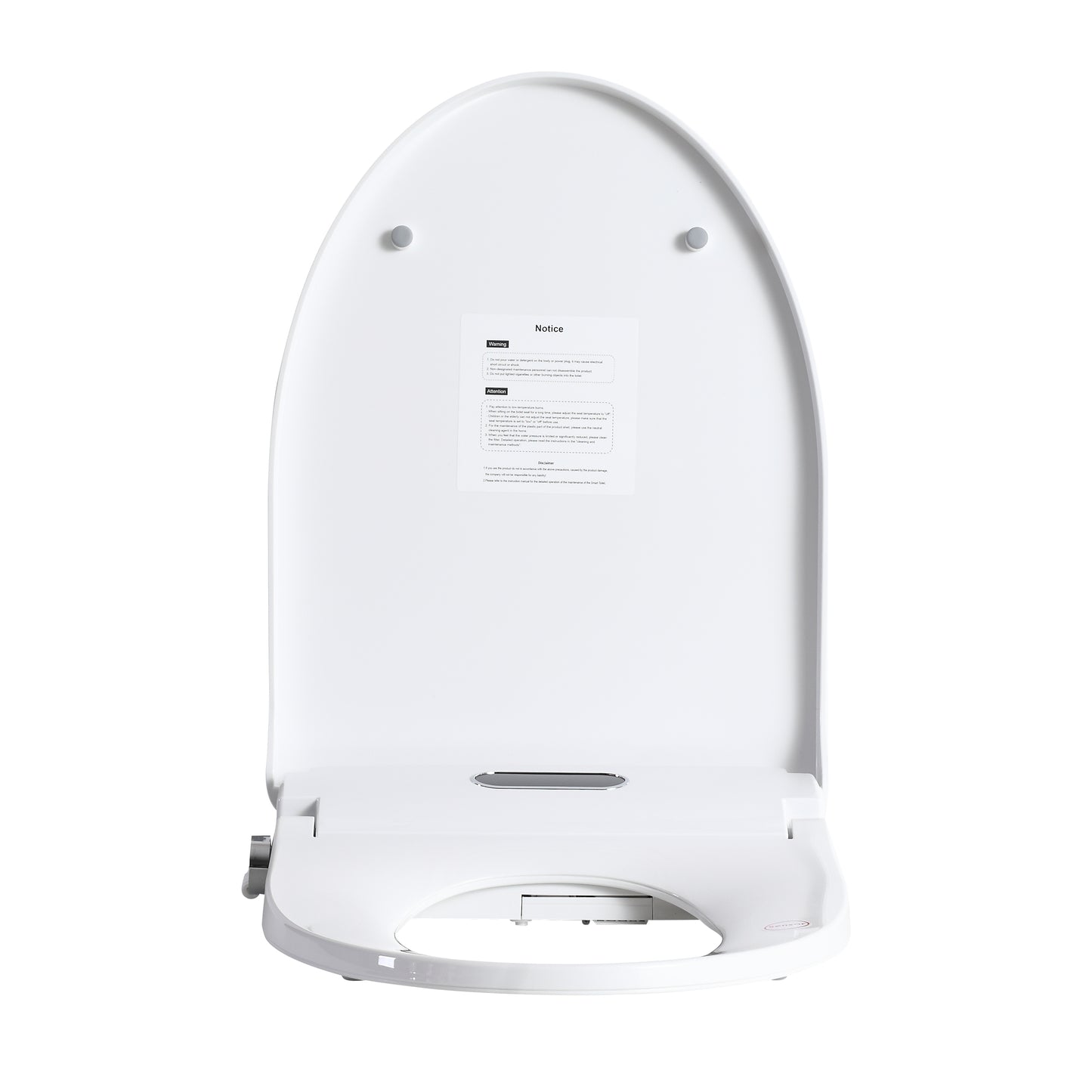 Smart Bidet Toilet Seat with Side Knob Adjustable Heated Seat with Water Temperature and Pressure Adjustment Portable Bidet with Automatic Nozzle Cleaning,Night Light,Only Seat