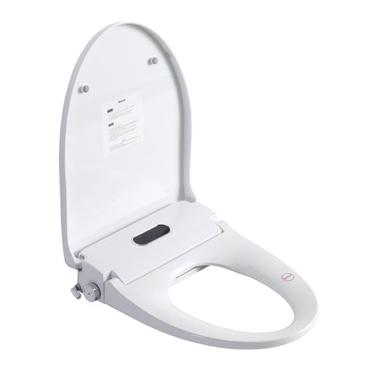 Smart Bidet Toilet Seat with Side Knob Adjustable Heated Seat with Water Temperature and Pressure Adjustment Portable Bidet,Auto open/close,Night Light, Only Seat