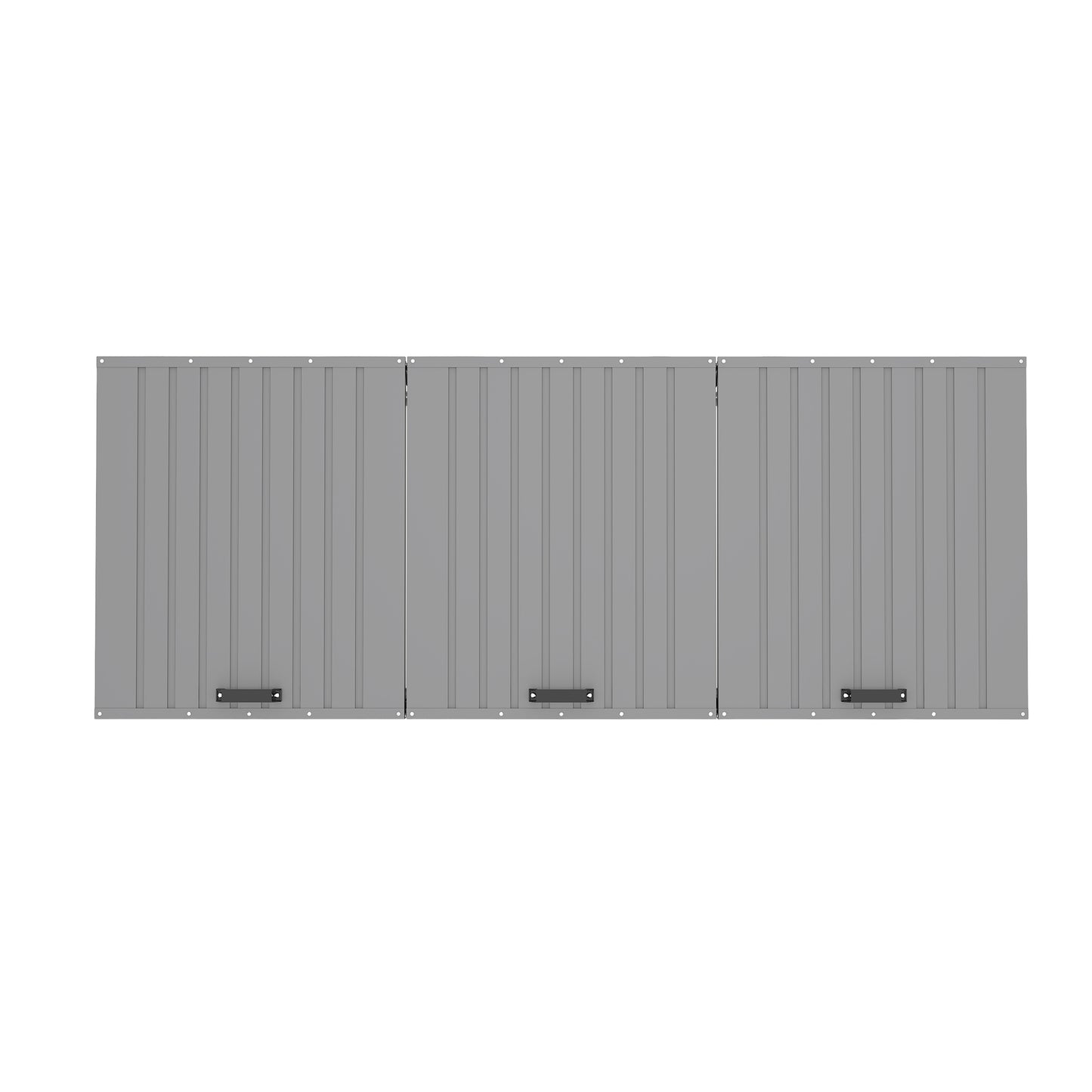 Garbage Bin Shed Stores 3 Trash Cans with Pneumatic Support Rod, with Lockable Doors & Waterproof Lid Chain, for Patio,Garden,Backyard,Grey