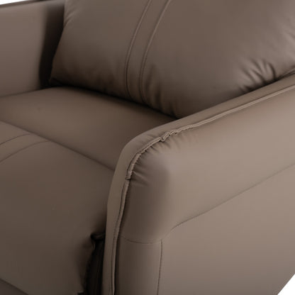 270° Power Swivel Rocker Recliner Chair, Electric Glider Reclining Sofa with USB Ports, PU Faux Leather Power Swivel Glider, Rocking Chair,Nursery Recliners for Living Room Bedroom(Brown+270° Swivel)