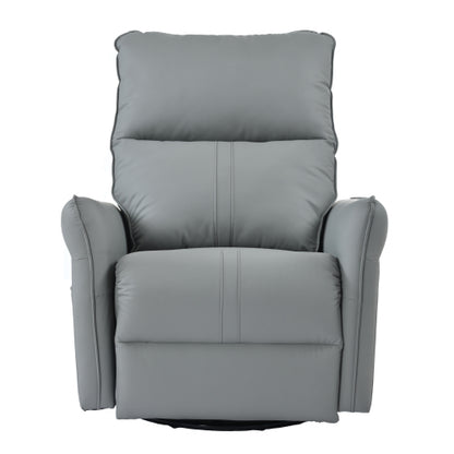 Power Swivel Rocker Recliner Chair for Adults, 270° Swivel Rocking Recliner Chair,Electric Small Recliners for Small Spaces, Single Sofa Recliner for Living Room, Bedroom,RV (Blue-gray+270° Swivel)
