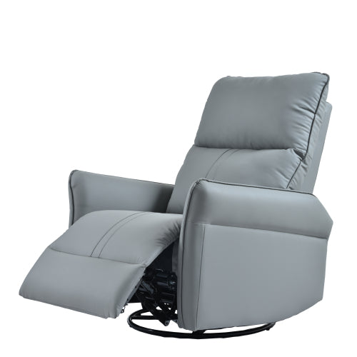 Power Swivel Rocker Recliner Chair for Adults, 270° Swivel Rocking Recliner Chair,Electric Small Recliners for Small Spaces, Single Sofa Recliner for Living Room, Bedroom,RV (Blue-gray+270° Swivel)