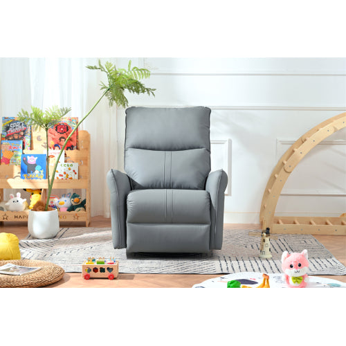 Power Swivel Rocker Recliner Chair for Adults, 270° Swivel Rocking Recliner Chair,Electric Small Recliners for Small Spaces, Single Sofa Recliner for Living Room, Bedroom,RV (Blue-gray+270° Swivel)
