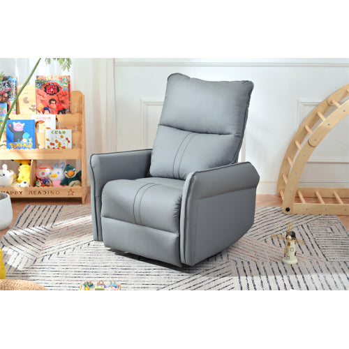 Power Swivel Rocker Recliner Chair for Adults, 270° Swivel Rocking Recliner Chair,Electric Small Recliners for Small Spaces, Single Sofa Recliner for Living Room, Bedroom,RV (Blue-gray+270° Swivel)