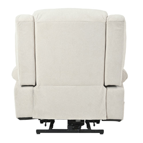 Power Lift Recliner Chair for Elderly,Fabric Lift Chairs for Living Room w/ Extended Footrest,Classic Single Sofa,Home Theater Seat with 2 Cup Holders,Side Pockets,Remote Control(Light Gray)