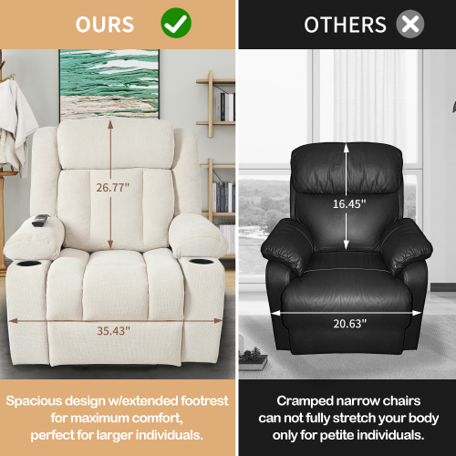 Power Lift Recliner Chair for Elderly,Fabric Lift Chairs for Living Room w/ Extended Footrest,Classic Single Sofa,Home Theater Seat with 2 Cup Holders,Side Pockets,Remote Control(Light Gray)