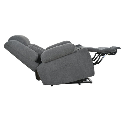 Power Lift Recliner Chair for Elderly,Fabric Lift Chairs for Living Room w/ Extended Footrest,Classic Single Sofa,Home Theater Seat with 2 Cup Holders,Side Pockets,Remote Control(Dark Gray)
