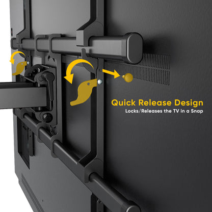 Full Motion, Crafted Steel, Extra Extension, TV Mount