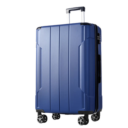 Luggage Sets 2 Piece, Hardshell ABS Lightweight and Expandable(only 28") Suitcases with Double Wheels, Carry-on Luggage, 2-Piece Set (20/28), Blue