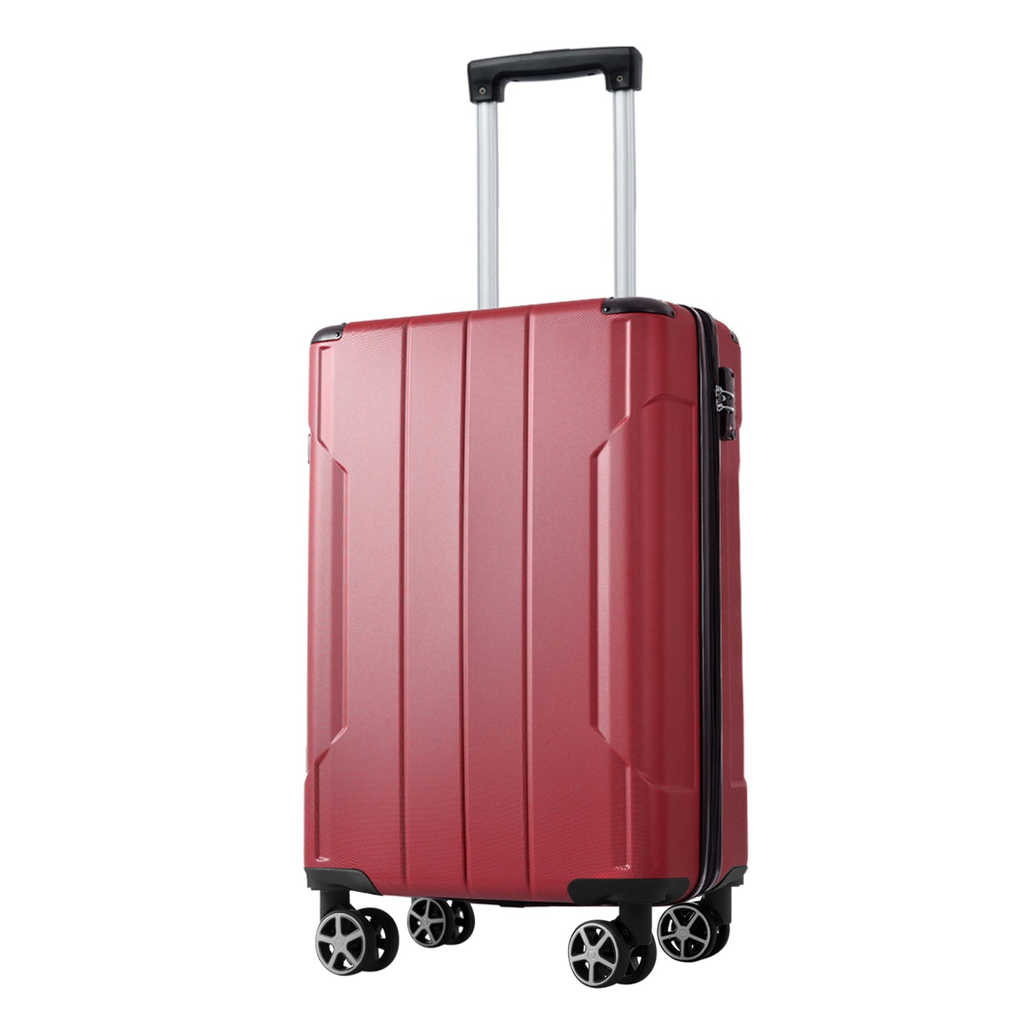 Luggage Sets 2 Piece, Hardshell ABS Lightweight and Expandable(only 28") Suitcases with Double Wheels, Carry-on Luggage, 2-Piece Set (20/28), Red