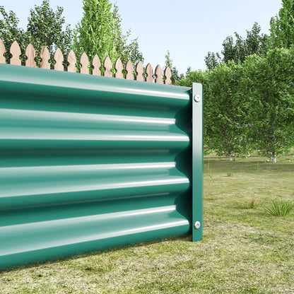 Raised Garden Bed Outdoor, 6×3×1ft , Metal Raised Rectangle Planter Beds for Plants, Vegetables, and Flowers - Green