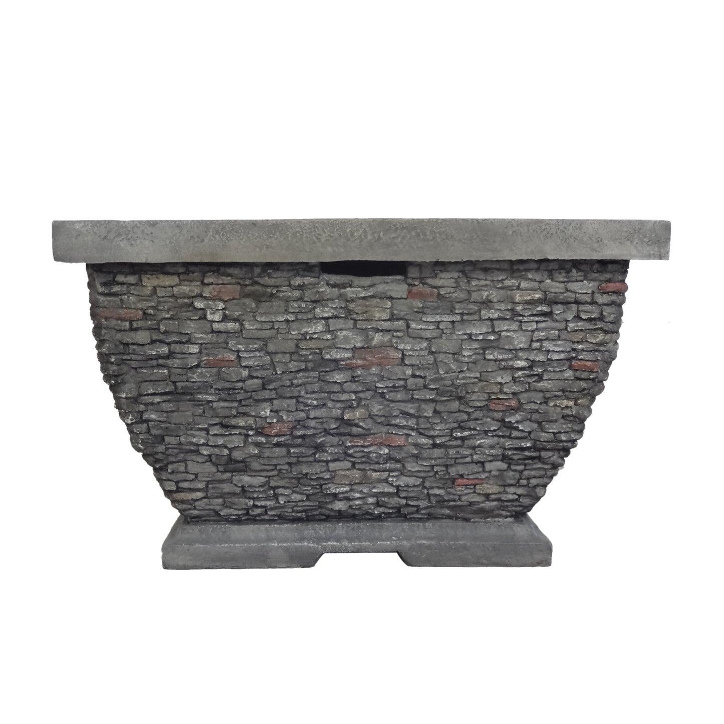 32" MgO Light-Weight Concrete Wood Burning Square Fire Pit, Grey