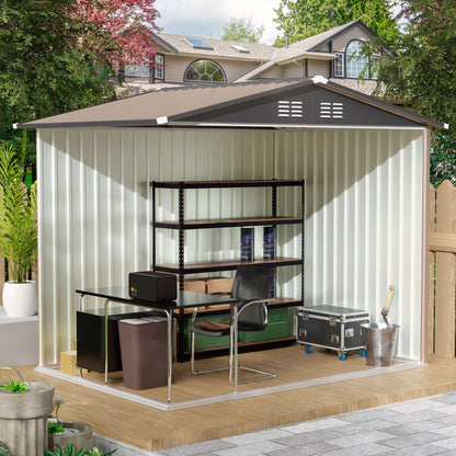 8FT x 6FT garden shed with Apex Roof for patio backyard use galvanized steel metal sheds storage house