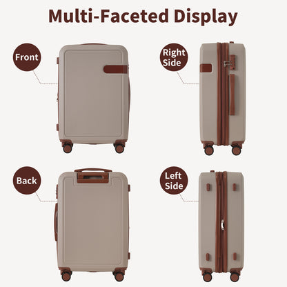 4 Piece Luggage Set with Compression Packing Cubes for Suitcase Expanable Spinner Wheels Lightweight Suitcase with TSA Lock 16 IN+20IN+24IN+28IN