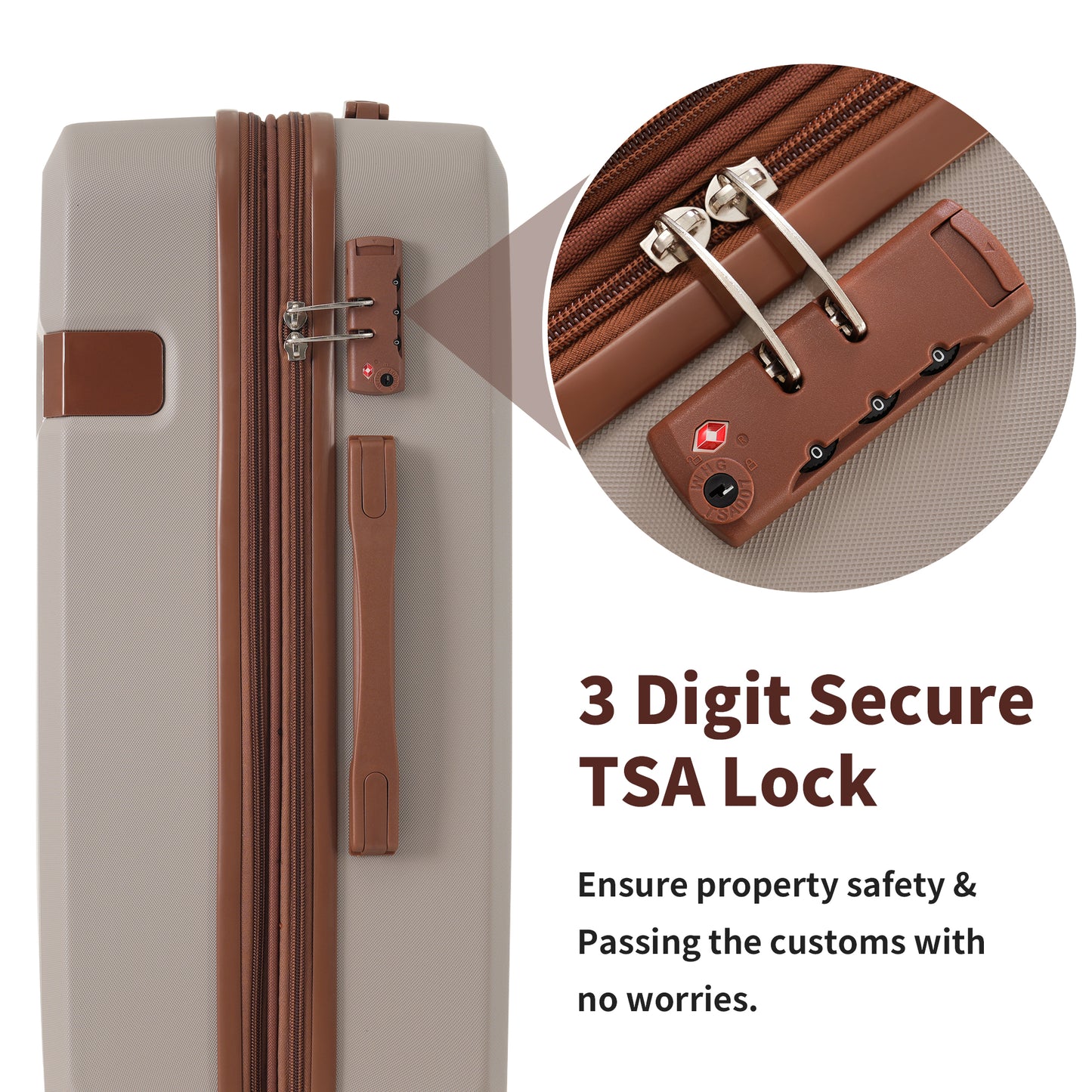 4 Piece Luggage Set with Compression Packing Cubes for Suitcase Expanable Spinner Wheels Lightweight Suitcase with TSA Lock 16 IN+20IN+24IN+28IN