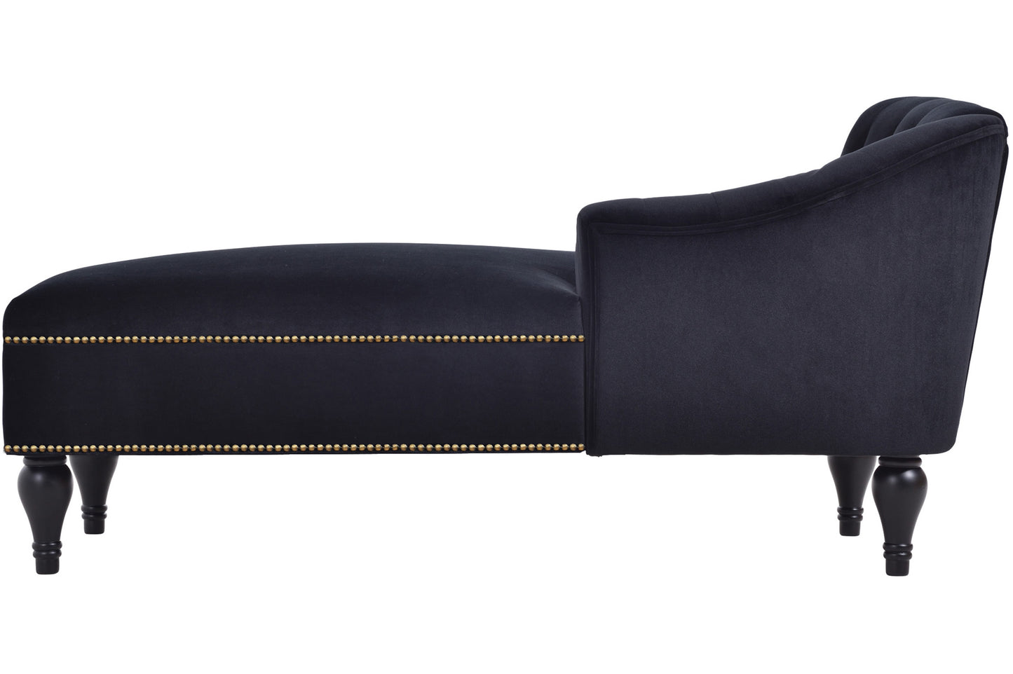 58''Velvet Chaise Lounge,Button Tufted Right Arm Facing Lounge Chair with Nailhead Trim & Solid Wood Legs for Living Room or Office,Sleeper Lounge Sofa