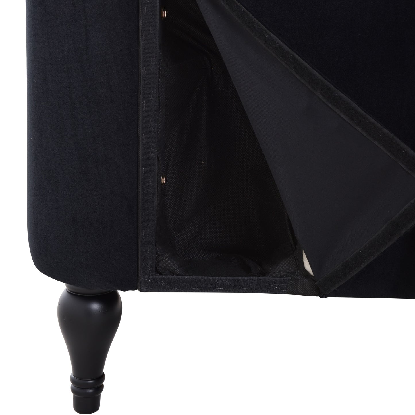 58''Velvet Chaise Lounge,Button Tufted Right Arm Facing Lounge Chair with Nailhead Trim & Solid Wood Legs for Living Room or Office,Sleeper Lounge Sofa