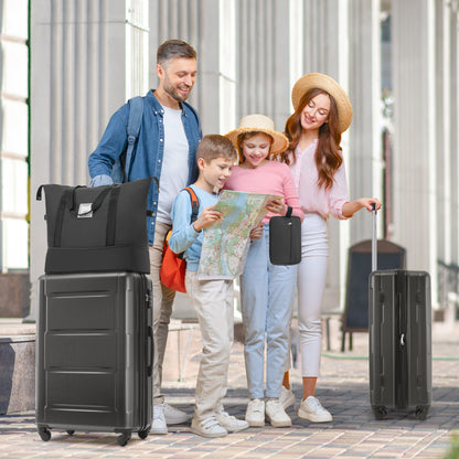 2 Piece Luggage Set with Bags Expanable Spinner Wheels ABS Lightweight Suitcase with TSA Lock 20inch+24inch