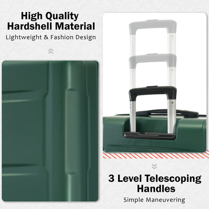 2 Piece Luggage Set with Bags Expanable Spinner Wheels ABS Lightweight Suitcase with TSA Lock 20inch+24inch