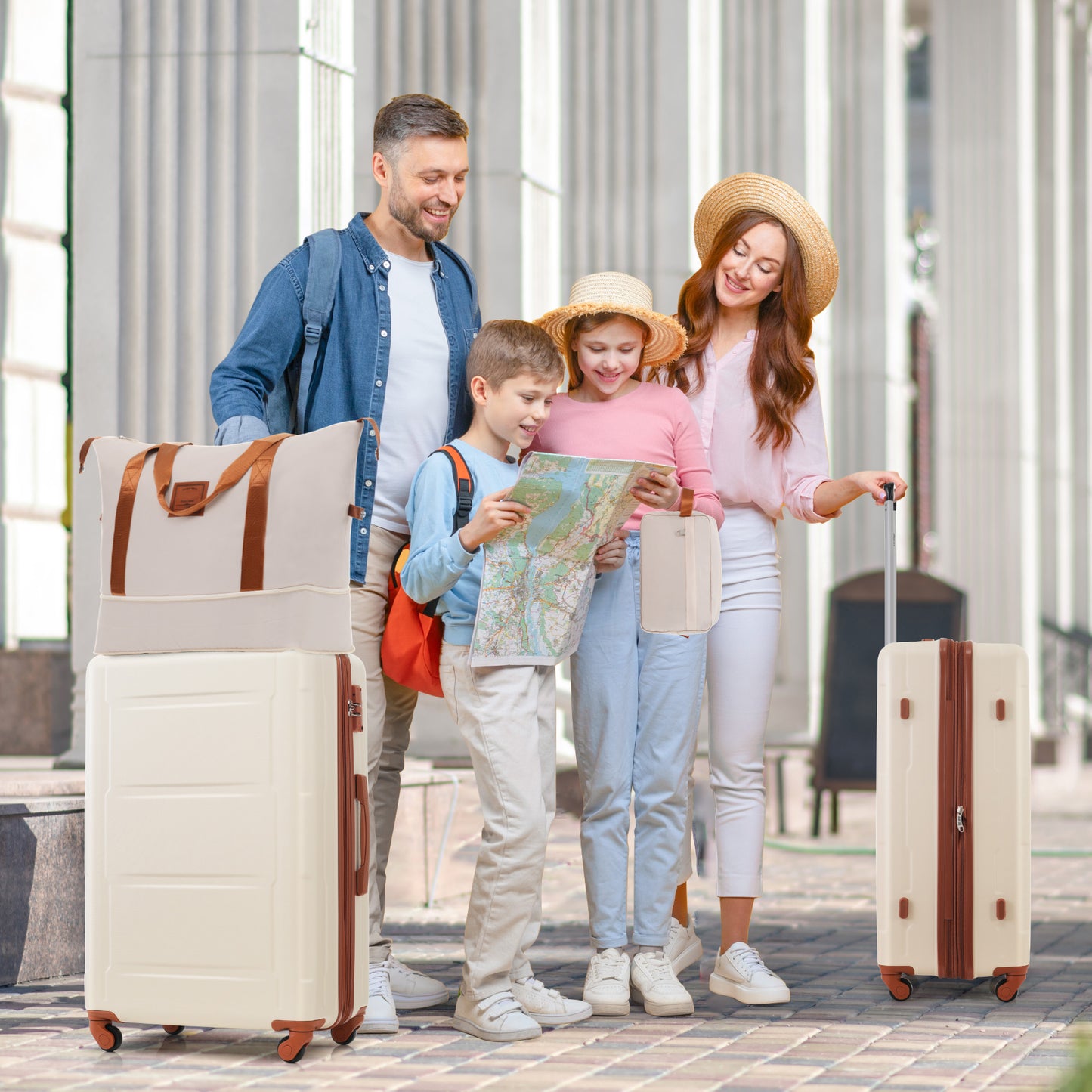 2 Piece Luggage Set with Bags Expanable Spinner Wheels ABS Lightweight Suitcase with TSA Lock 20inch+24inch