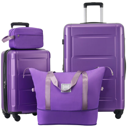 2 Piece Luggage Set with Bags Expanable Spinner Wheels ABS Lightweight Suitcase with TSA Lock 20inch+28inch