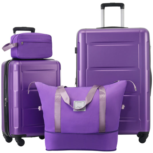 2 Piece Luggage Set with Bags Expanable Spinner Wheels ABS Lightweight Suitcase with TSA Lock 20inch+28inch