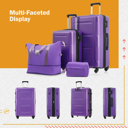 2 Piece Luggage Set with Bags Expanable Spinner Wheels ABS Lightweight Suitcase with TSA Lock 20inch+28inch