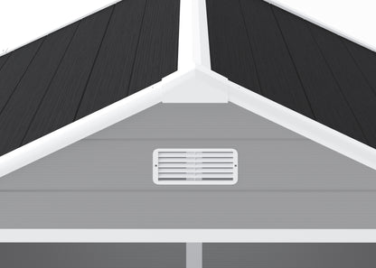 6*5ft resin storage shed,Plastic Garden Tool Outside Sheds,high quality pp material,strong structure,waterproof,rust and UV proof,large storage space,12mm thick pp board,HD window lighting