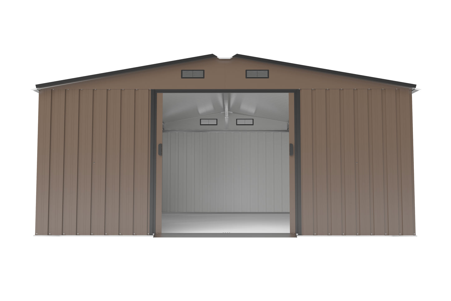 10*12ft 0.25mm color steel plate, surface protective film, Two daylight Windows, A practical and thoughtful gift,two colors can be freely selected storage sheds