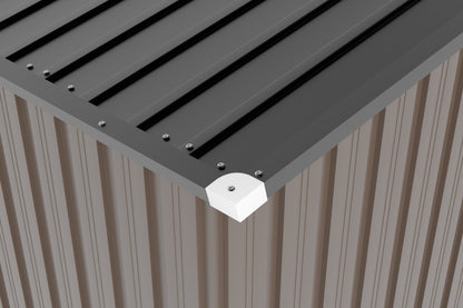 10*12ft 0.25mm color steel plate, surface protective film, Two daylight Windows, A practical and thoughtful gift,two colors can be freely selected storage sheds