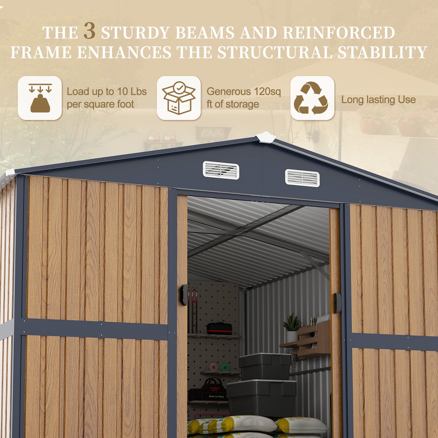 20x20 FT Event Shelter with Detachable Sides and Carport Capability - Equipped with Storage Solutions for Various Outdoor Occasions