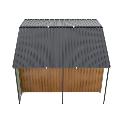 10x12 Ft Outdoor Storage Shed, Extra Large Metal Shed with Lockable Doors, Windows, Outside Steel Tiny House Ideal for Garden, Backyard, Patio Utility, Tool Storage, Chicken Coops