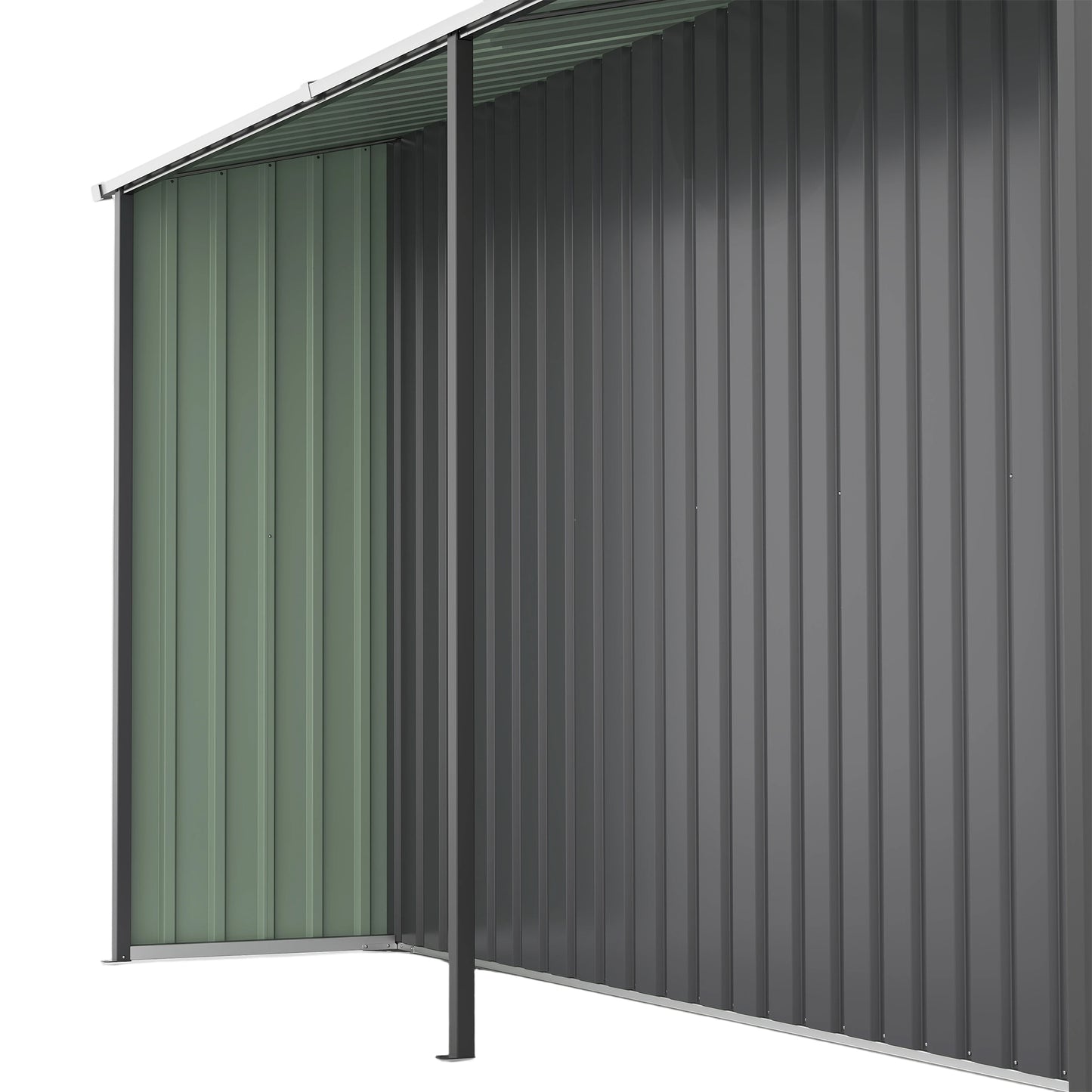 10x12 Ft Outdoor Storage Shed, Extra Large Metal Shed with Lockable Doors, Windows, Outside Steel Tiny House Ideal for Garden, Backyard, Patio Utility, Tool Storage, Chicken Coops