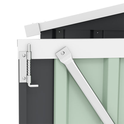 Campcraft Outdoor Storage Shed 9×11 FT with 3 Lockable Doors,Utility Tool Shed Metal Storage Garden Sheds 4 Vents,Metal Sheds with Galvanized Steel Frame,for Backyard,Patio,Lawn,Grey