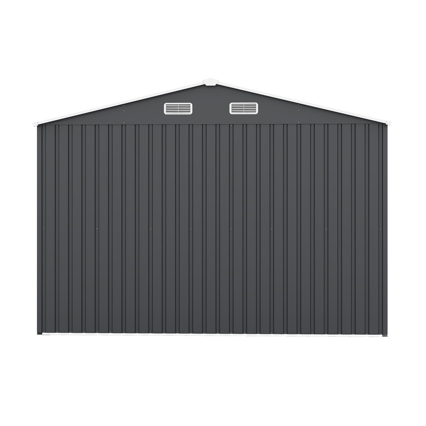 Campcraft Outdoor Storage Shed 9×11 FT with 3 Lockable Doors,Utility Tool Shed Metal Storage Garden Sheds 4 Vents,Metal Sheds with Galvanized Steel Frame,for Backyard,Patio,Lawn,Grey