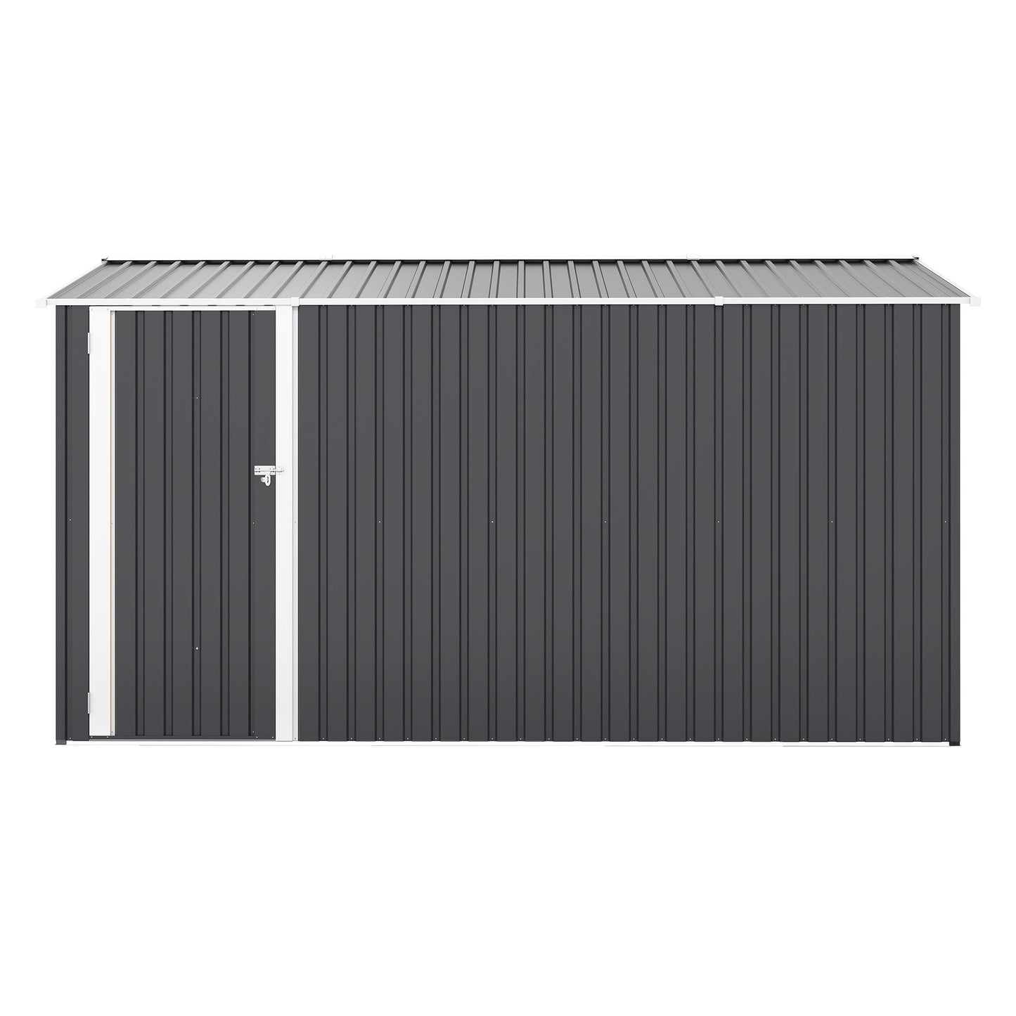 Campcraft Outdoor Storage Shed 9×11 FT with 3 Lockable Doors,Utility Tool Shed Metal Storage Garden Sheds 4 Vents,Metal Sheds with Galvanized Steel Frame,for Backyard,Patio,Lawn,Grey