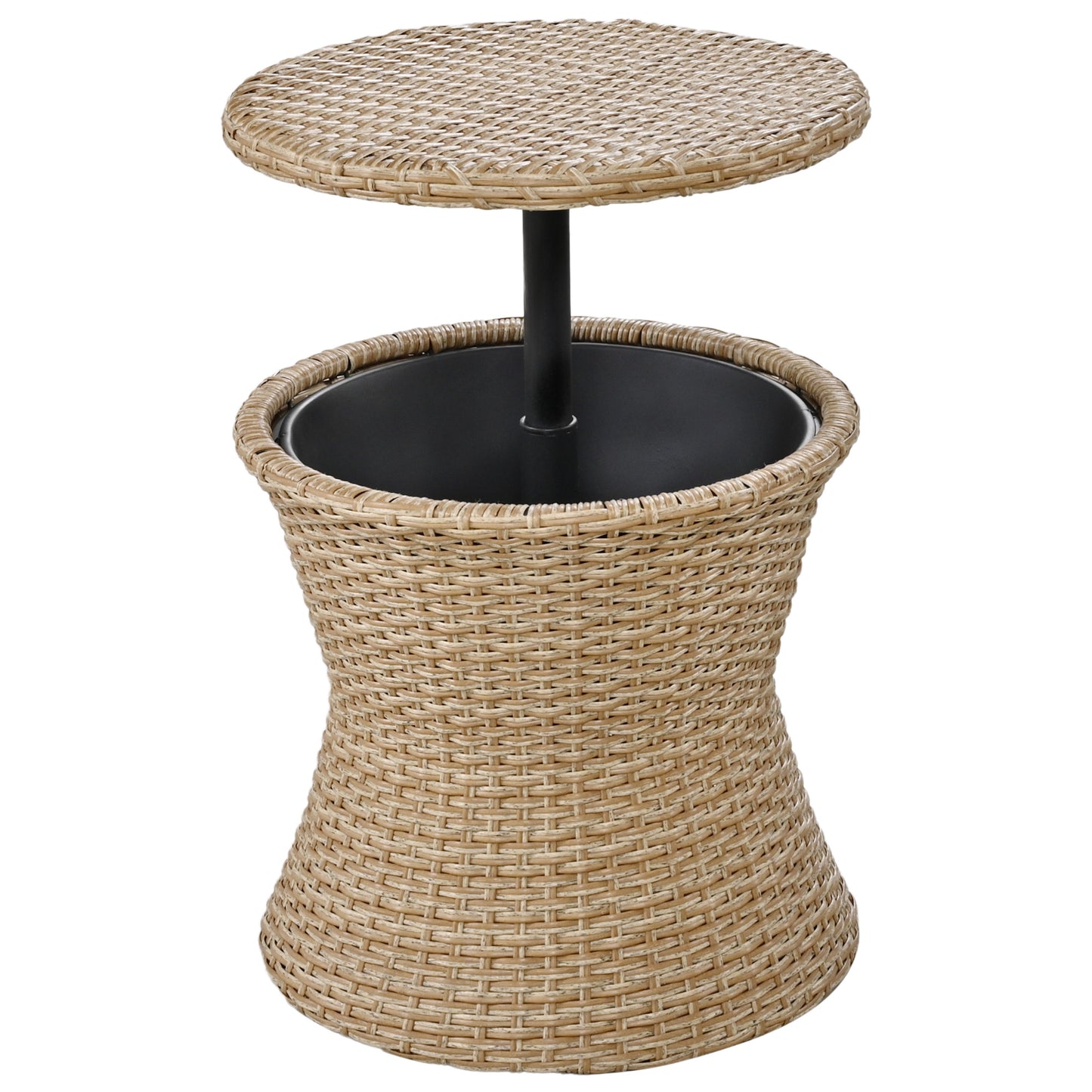 K&K 5 Pieces Patio Furniture Chair Sets, Patio Conversation Set With Wicker Cool Bar Table, Ottomans,Outdoor Furniture Bistro Sets for Porch,Backyard,Balcony,Poolside Brown