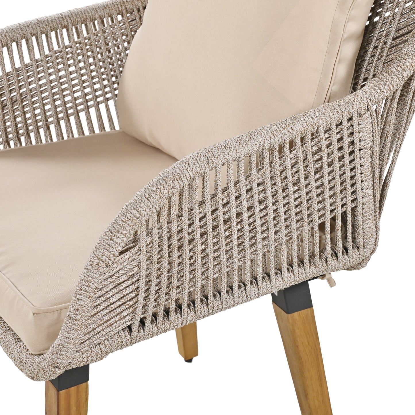 K&K 5 Pieces Patio Furniture Chair Sets, Patio Conversation Set With Wicker Cool Bar Table, Ottomans,Outdoor Furniture Bistro Sets for Porch,Backyard,Balcony,Poolside Brown