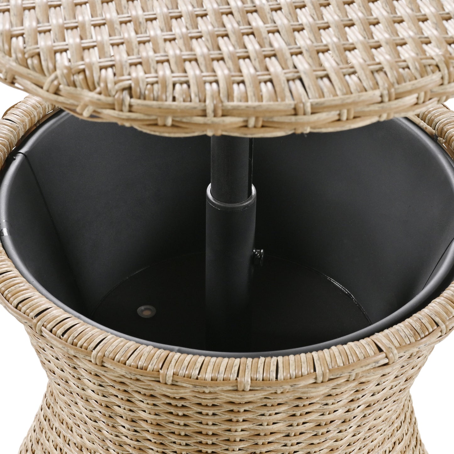K&K 5 Pieces Patio Furniture Chair Sets, Patio Conversation Set With Wicker Cool Bar Table, Ottomans,Outdoor Furniture Bistro Sets for Porch,Backyard,Balcony,Poolside Brown