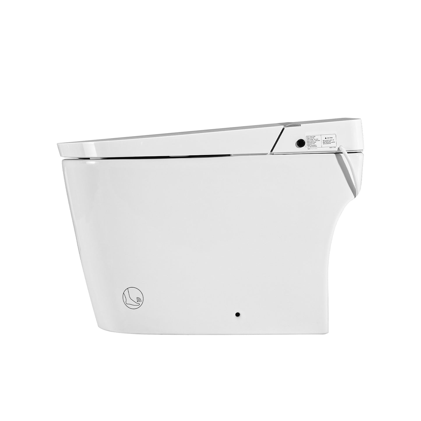 Smart Toilet Bidet Combo with Foot Sensor Open Cover/Seat, LED Display, Self-Cleaning Nozzle, Heated Seat, Night Light, Knob Control, Soft Close, Auto Flush, with Remote Control