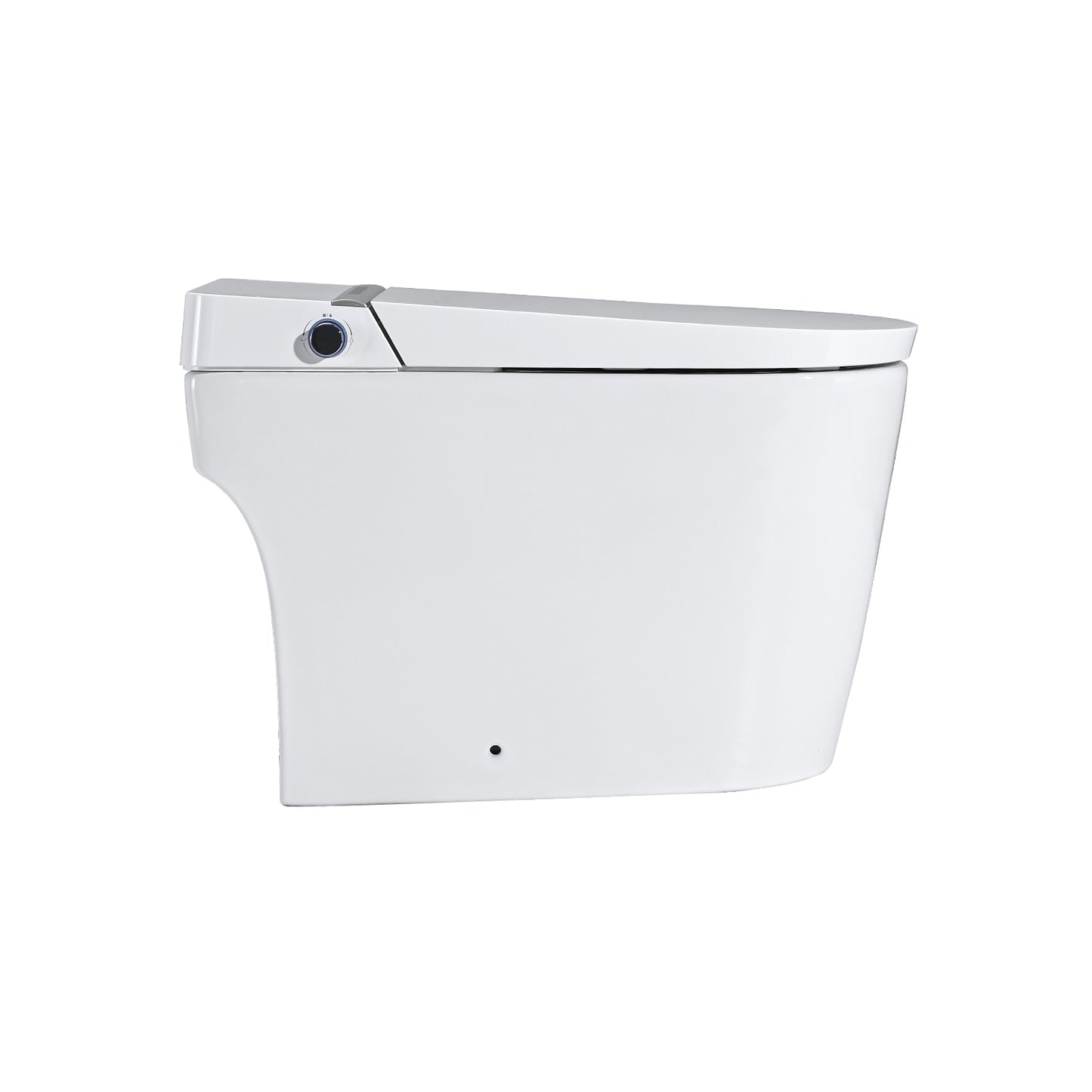 Smart Toilet Bidet Combo with Foot Sensor Open Cover/Seat, LED Display, Self-Cleaning Nozzle, Heated Seat, Night Light, Knob Control, Soft Close, Auto Flush, with Remote Control