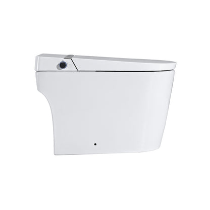 Smart Toilet Bidet Combo with Foot Sensor Open Cover/Seat, LED Display, Self-Cleaning Nozzle, Heated Seat, Night Light, Knob Control, Soft Close, Auto Flush, with Remote Control