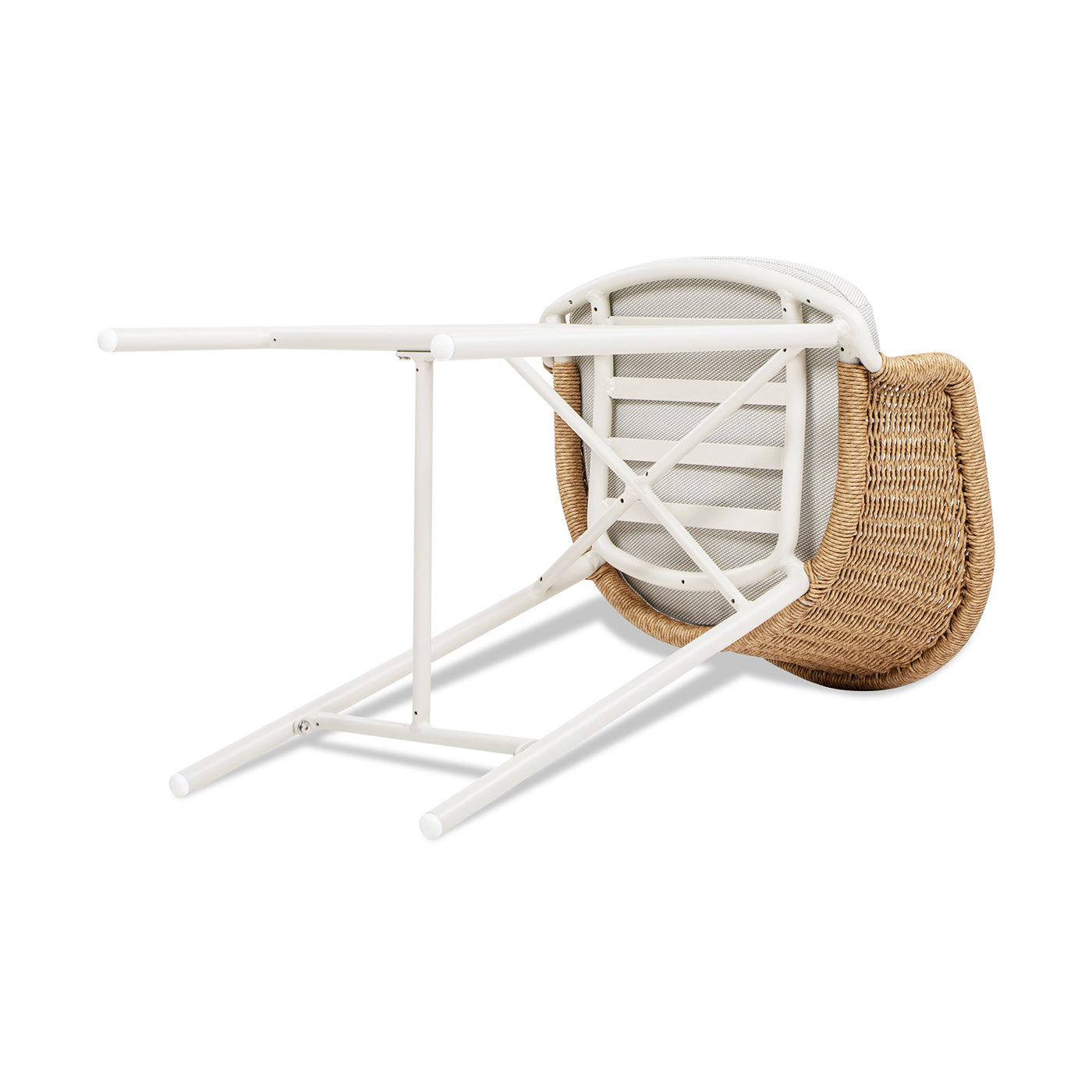 28" Wicker Back Outdoor Bar Stool, Set of 2, Wheat Beige Axroma Olefin