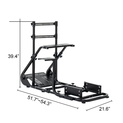 Enhanced and stable racing wheel cockpit, compatible with Fanatec, PXN, Thrustmaster, and Logitech adjustable driving simulators, excluding handbrake, pedals, and monitor