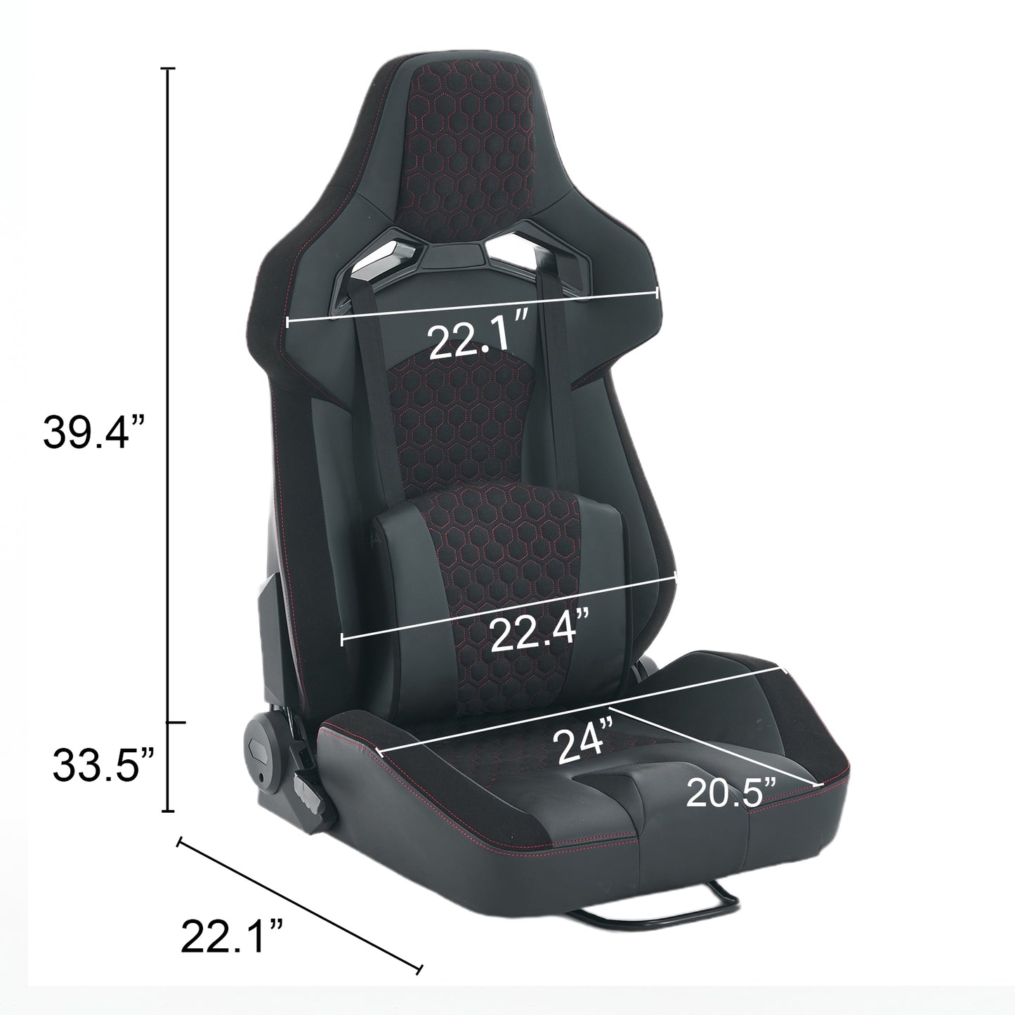 Universal PVC Bucket Style Reclinable Sport PU Leather Simulator Racing Seat with Adjustable Lock Slide