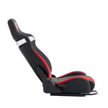 Universal PVC Bucket Style Reclinable Sport PU Leather Simulator Racing Seat with Adjustable Lock Slide