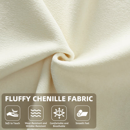 86.6"Multifunctional Convertible Sofa Bed with 2 Removable Backrests and 2 Pillows,Fuffy Chenille Fabric Sofa,Chaise Lounge,Game Pad,DIY Modern Upholstered Couch,Deep Seat Couch for Living Room,Office