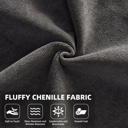 86.6"Multifunctional Convertible Sofa Bed with 2 Removable Backrests and 2 Pillows,Fuffy Chenille Fabric Sofa,Chaise Lounge,Game Pad,DIY Modern Upholstered Couch,Deep Seat Couch for Living Room,Office